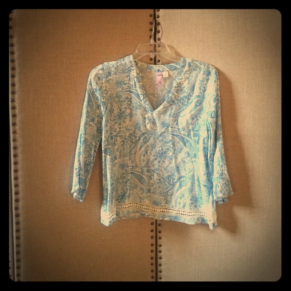 Lightweight Baby Blue Paisley Shirt