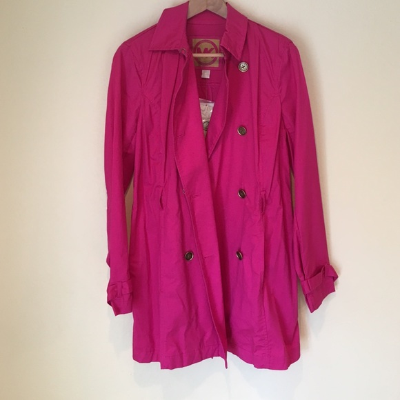 Hot Pink Mid Length Jacket Michael Kors