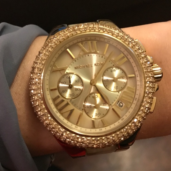 Gold Michael Kors watch main image 4