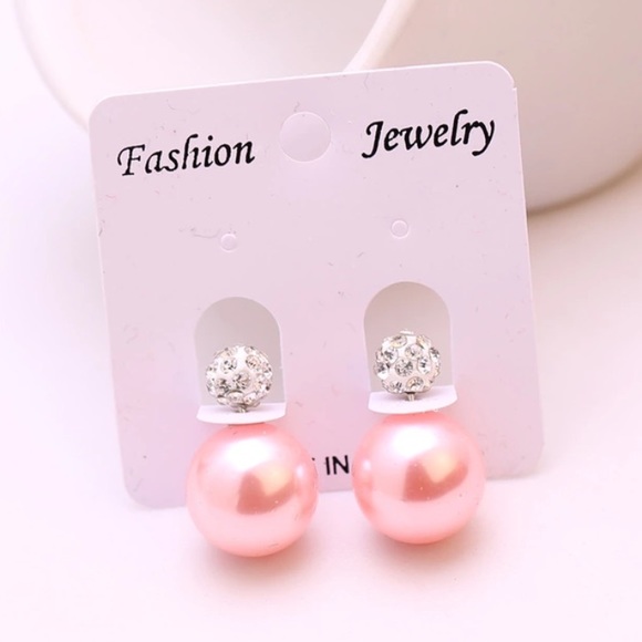 Double Sided Pearl Earrings - Picture 2 of 3