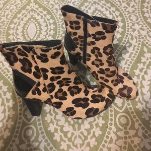Animal printed booties