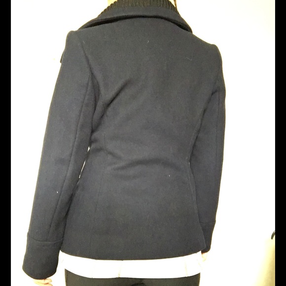 Trina Turk Navy blue and black wool jacket / coat - Picture 3 of 4