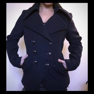Trina Turk Navy blue and black wool jacket / coat