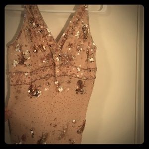 Rose gold and gold sequin top