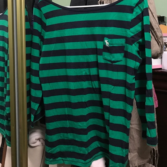 Green and navy top