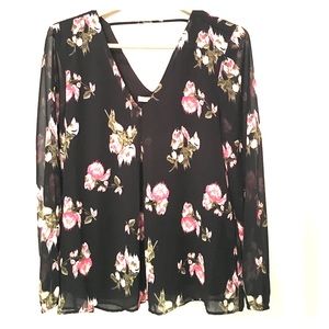 Flowy floral blouse