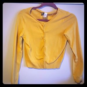 Mustard Yellow Cardigan H&M