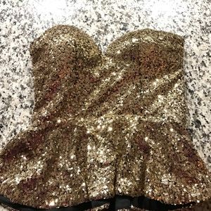 Gold babydoll top