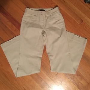 Sleek pair of WHBM khaki's boot cut pants.