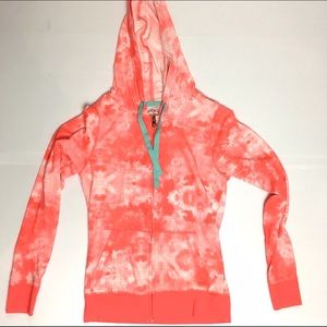 Peach & mint zip hoodie