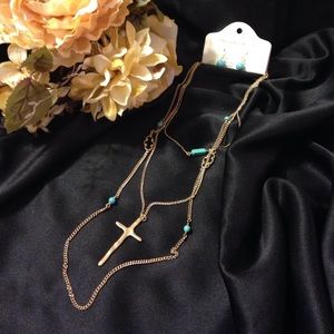 Gold and Turquoise Necklace