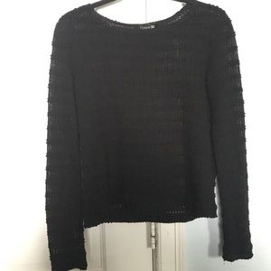 sheer black knit