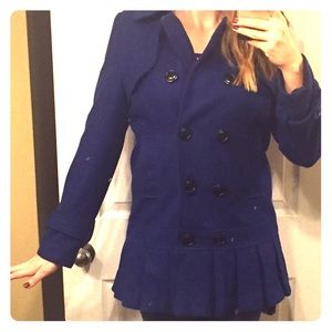 Worthington wool pea coat in royal blue. Size med.