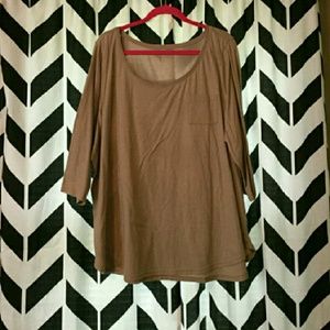 Tan subtle golden sparkle plus top!