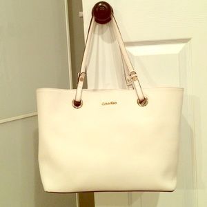 Cream Calvin Klein Tote