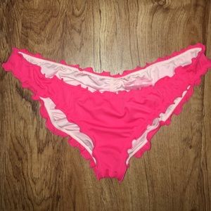 Victoria's Secret Ruffle Swim Suit Bikini Bottoms