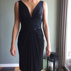 Deep V-neck Tadashi cocktail dress