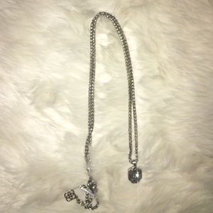 Oliver Necklace in platinum Drusy