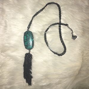 Rayne Necklace in Verigated Teal Magnesite