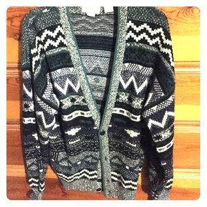 Aztec printed cardigan