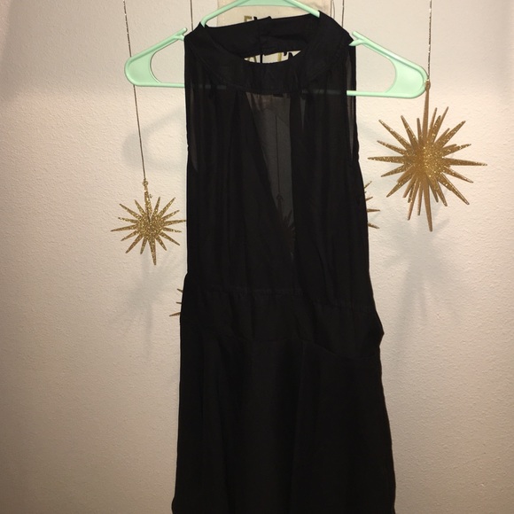 Black halter dress