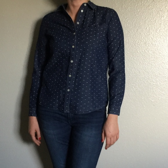 Loft printed button down