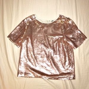 Pink Sequin Tshirt