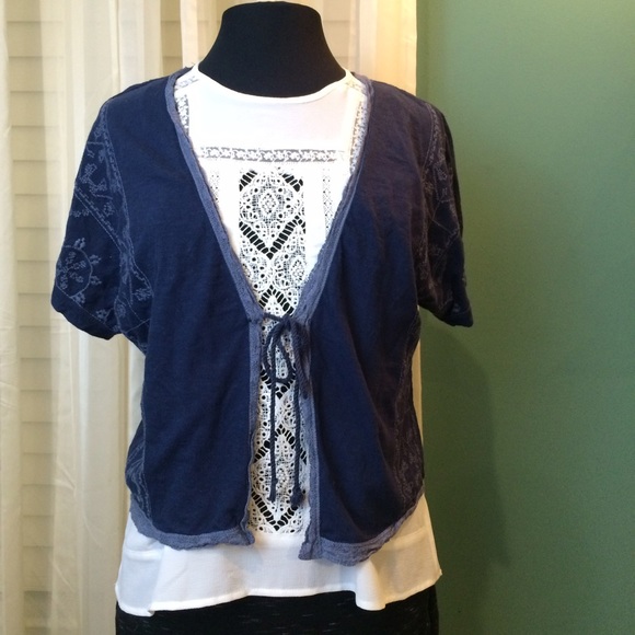 American Eagle Short Sleeve Cardigan - Picture 1 of 4