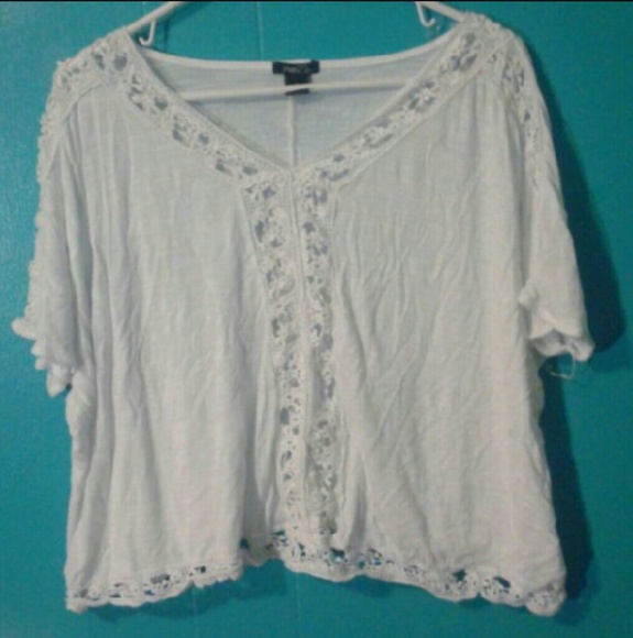 White Flowy Top