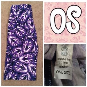 Lularoe wolf wolves leggings NWT OS