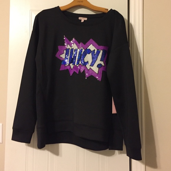 Juicy couture sequins new w/ tags sweatshirt xl - Picture 2 of 4