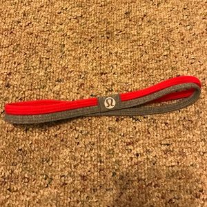 Red and grey double strap headband