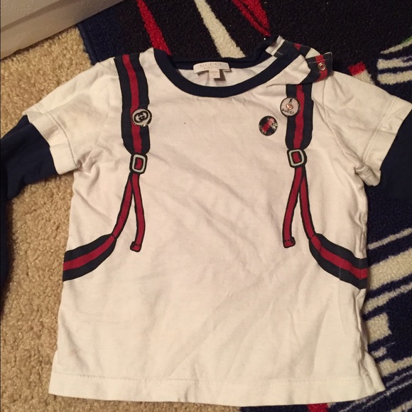 Two cute kids  Gucci shirts