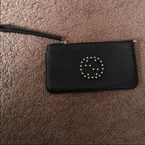 Gucci Authentic Black Leather Large Wristlet