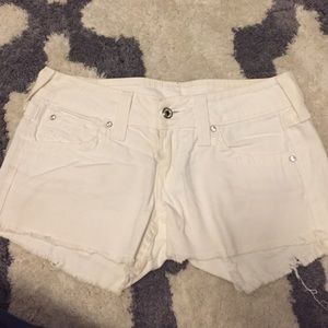 True religion white shorts