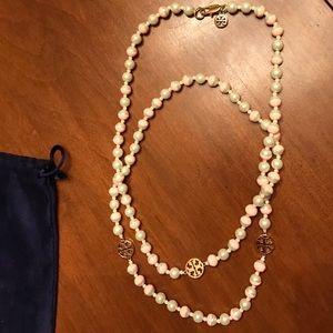 Tory Burch rosary necklace hardly worn.