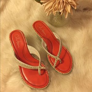 Cole Haan Snakeskin Wedge Sandals