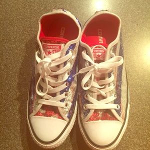 Sequin Flag Converse Chuck Taylor All Star OX