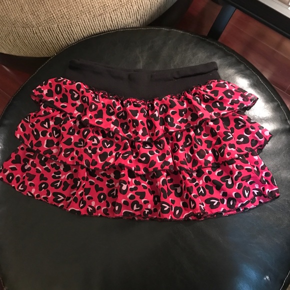 Girls size XL layered dark pink dress skirt