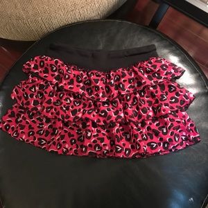 Girls size XL layered dark pink dress skirt