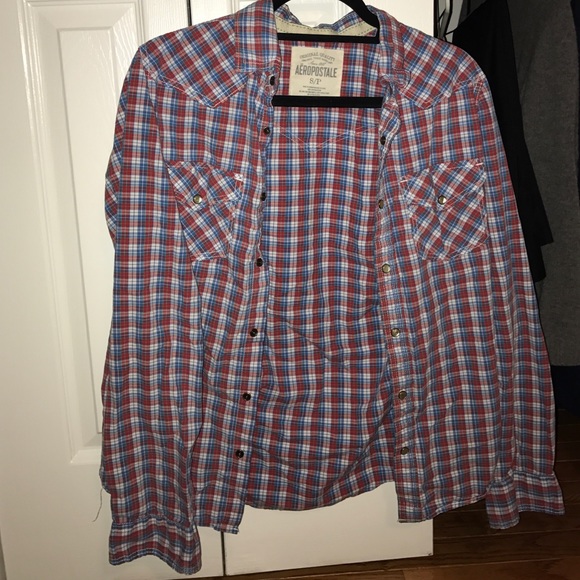Men's Aeropostale western button down snap shirt