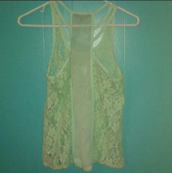 Mint Lace Tank - Picture 2 of 3