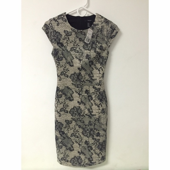 F21 lace print midi dress