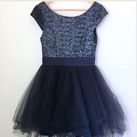Trixxi Dresses & Skirts - Navy Blue Sequin and Tulle Party Dress Trixxi Dresses & Skirts - Navy Blue Sequin and Tulle Party Dress
