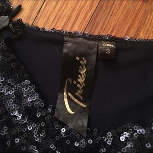 Trixxi Dresses - Navy Blue Sequin and Tulle Party Dress Trixxi Dresses - Navy Blue Sequin and Tulle Party Dress