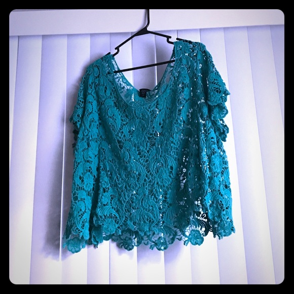 Teal Crop Top