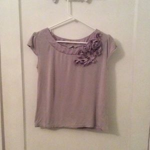 Gray top with flowers