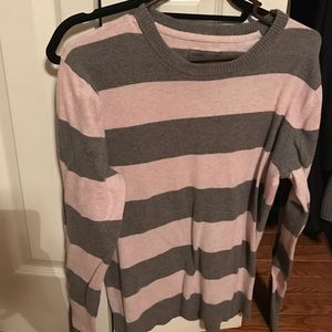 Pink grey men's Aeropostale sweater winter medium