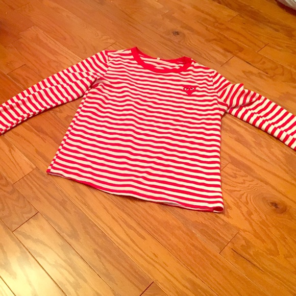 comme de garçon stripped tee