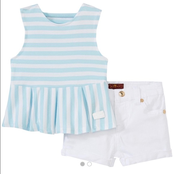 NWT 7 For all mankind baby girl set